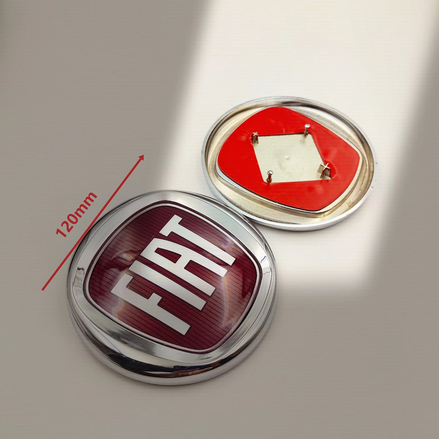 Logo Fiat Front Rear Badge Emblem 85mm 100mm 120mm 8.5cm 10cm 12cm for 500 Panda Punto Grande Doblo Ducato Bravo Tipo 595 600