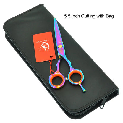 Meisha 5.5 inch Professional Hair Cutting Thinning Styling Tool Japan 440c Hairdressing Scissors Set Hair Salon Shears A0027A
