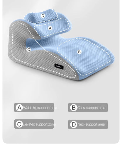 Relax Cush Pillow 2025 New Ergonomic Pillow Supports Posture in Any Position Unique Curved Design Suitable for Massage,Reading