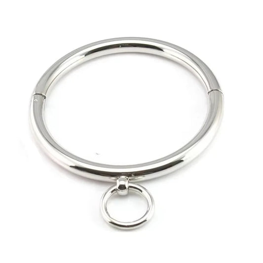 Metal Male Female Lockable Slave Neck collar Hex wrench Restraint Bondage Locking Choker O-Rings Chain Leader SM Couple Game
