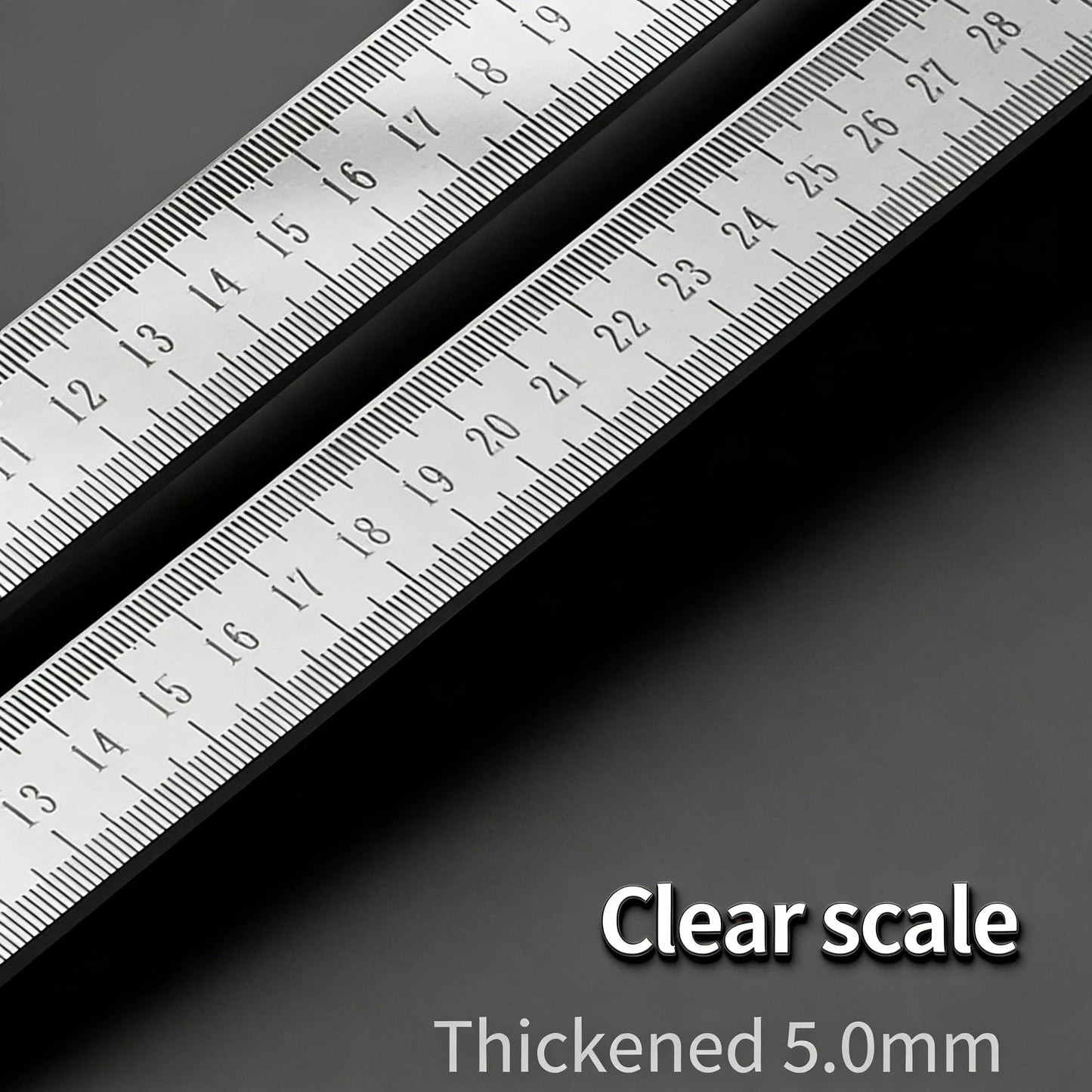 Engineered for Emergencies: 50cm Stainless Steel Ruler with Hardened Tip for Measurement | Drafting Multi‑Tool&Window-Breaking