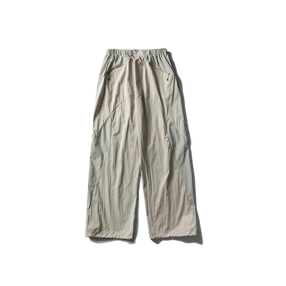 Men Women Splice Fashion Outdoor Loose Casual Lightweight Quick Dry Sports Cargo Baggy Pants Track Trouser Jogger Sweatpants