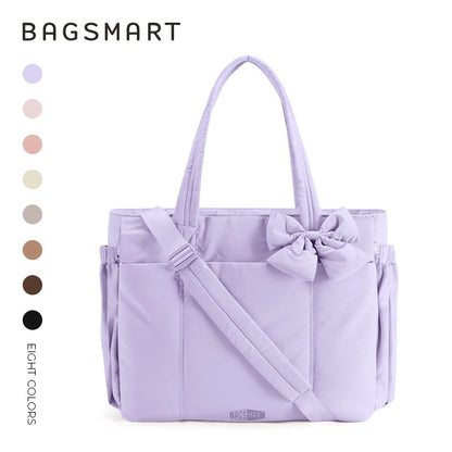 BAGSMART Large Capacity Tote Bag for Women Versatile Commuting Handbag Messenger Multiple Pockets Shoulder Sport Bag