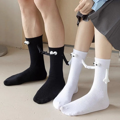 Magnetic Holding Hands Socks Novelty Funny Women Men Couple Socks Valentine's Gifts For Couples,Anniversary,Best Friends,Teens