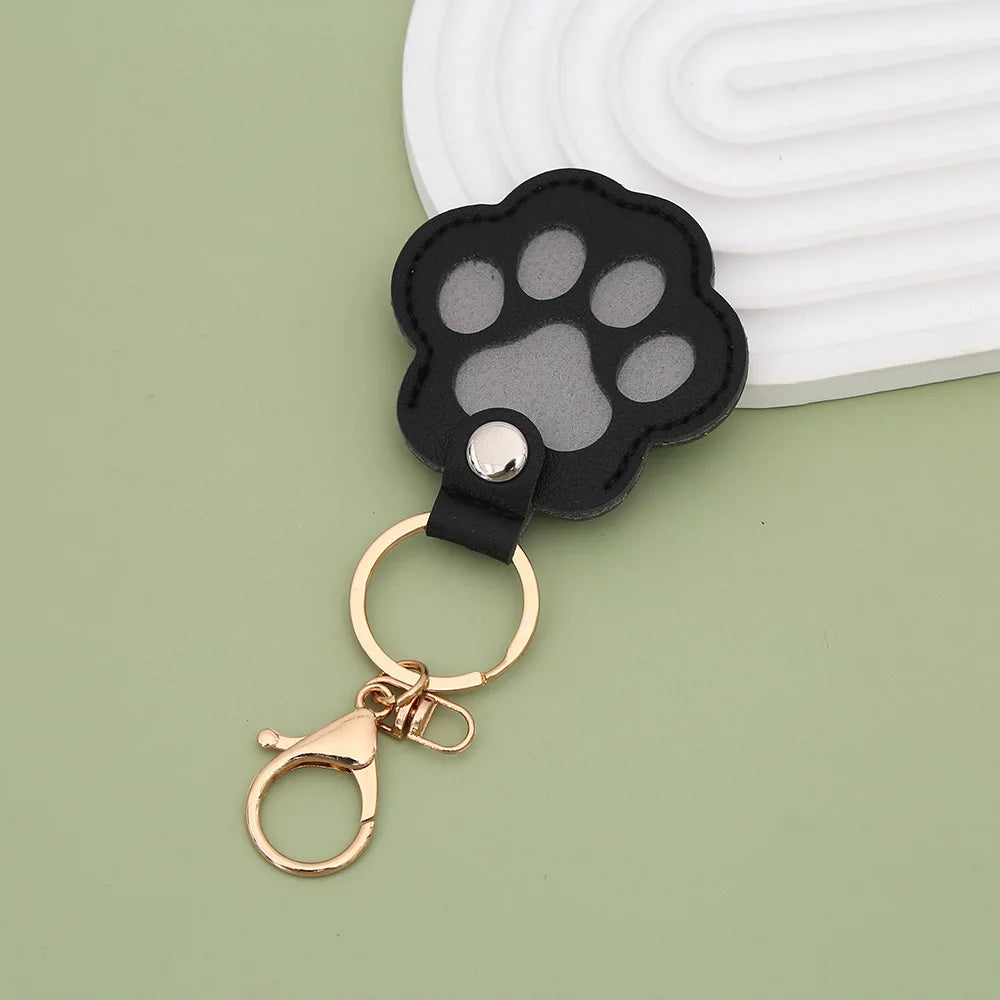 S27 Dog Hair Collector Keychain Leather Pet Memorial Gift Keepsake for Dogs and Cats Fur Storage Pendant Charm Gift Keychain