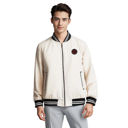 Men's Jacket O Neck Zipper Design Baseball Jackets Pocket Casual Tops Fashion Men Coats Outwear Autumn Winter Loose Jackets