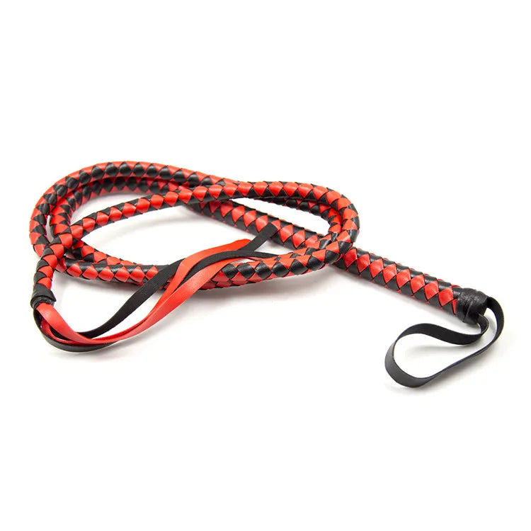 1.8M Long Faux Leather Bondage Whip Handle Riding Crop Fetish Flogger Sexy BDSM Toys for Adult Woman Halloween Costume Accessory