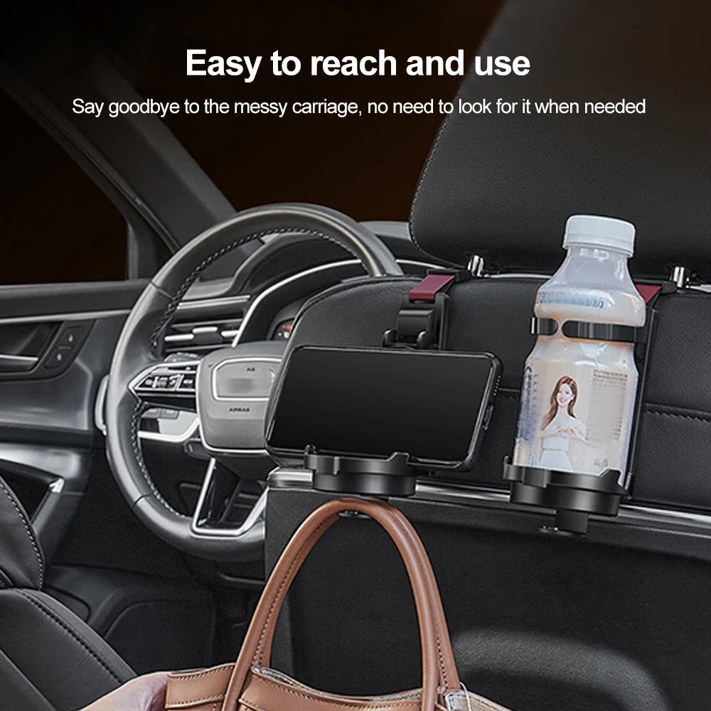 Car Cup Holder for Air Vent Universal Adjustable Drink Rack Stand for Water Bottles & Ashtray Anti-Shake Stable Auto Organizer
