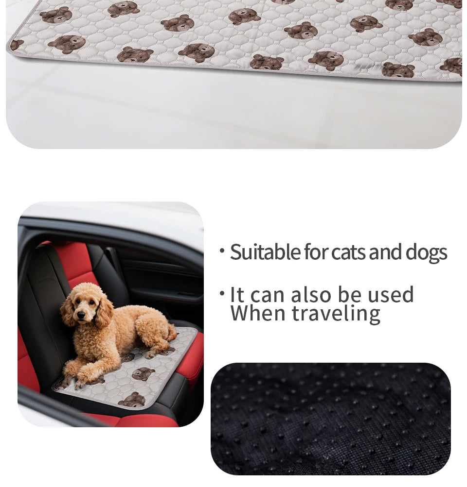1PC Washable Reusable Pet Mat Training Pad, Suitable for Dogs and Cats, Non-Slip,Dog Cat Pad Blanket,  Pet Accessories