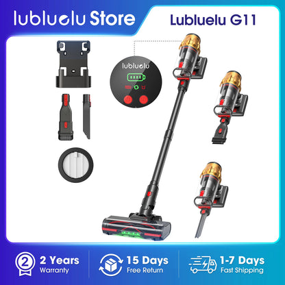 Lubluelu G11 Cordless Vacuum Cleaner 50KPA 50mis Long Running Time Floor Brush Automatically Combs the Hair to Prevent Tangling