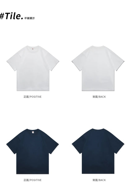 Oversized Summer Short Sleeve Men's T Shirt New Fashion Solid Loose O-Neck T Shirts Mens Cotton Hip Hop Streetwear Top Tees 5XL