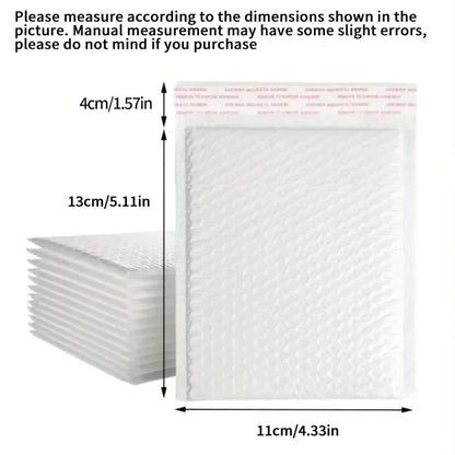10/50pcs Composite Pearlescent Film Bubble Bag White Garment Packaging Express Bag Thickened Envelope Foam Waterproof Bubble Bag