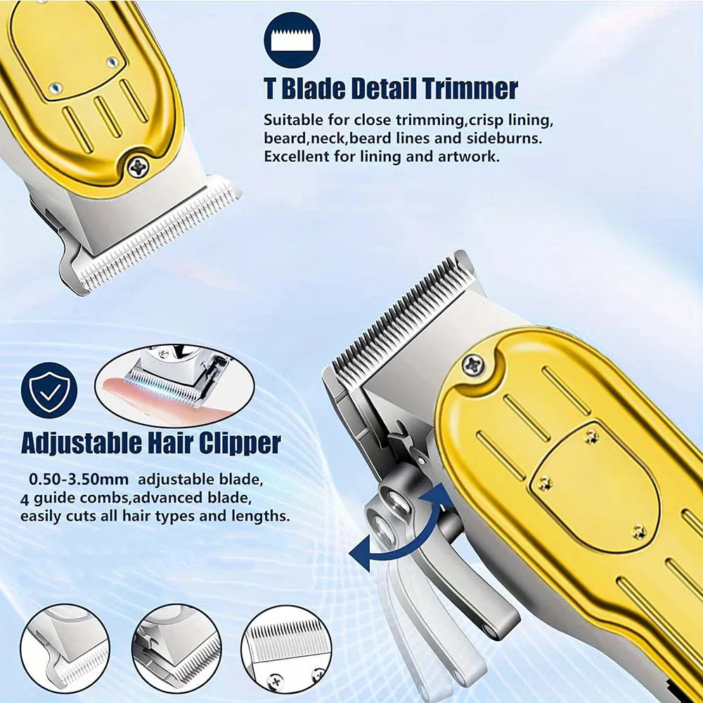 Hair Clippers Electric Razor Shavers for Men USB Rechargeable Clippers and Trimmer Beard Trimmer Barber Kit Professional Clipper
