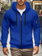 Men Autumn and Winter New Hoodies Long Sleeve Sweatshirt Pocket Zipper Design Hooded Sweatshirt Men Sportswear Casual Jacket