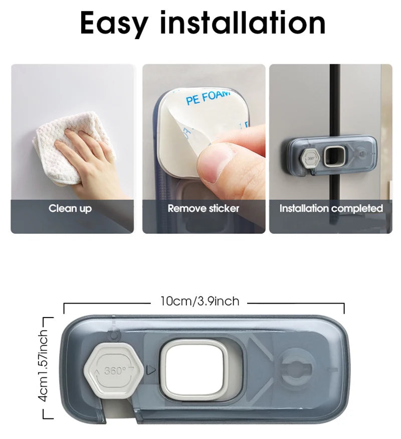 New Home Refrigerator Lock Multi-Function Drawer Locks for Kids Security Protection Baby Anti-Pinch Hand Cabinet Door Buckle