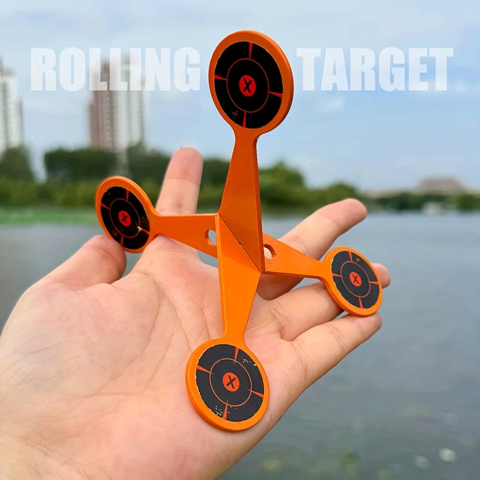 2/4mm Thick Hunting Shooting Metal Target Multi-Faceted Shooting Rolling Target Slingshot BB Air Gun Training Accessories
