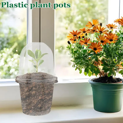 Seed Plant Nursery Pots Plastic Plant Mini Flowerpot Seed Starting Grow Nutrition Cup Plant Container Garden Planters Supplies