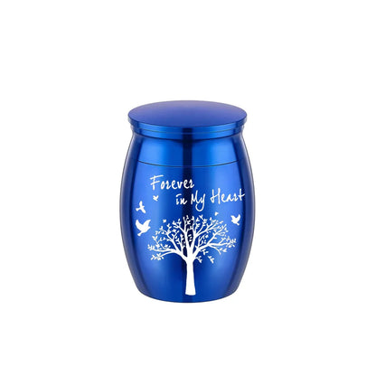 Hot Sale 7 Colors Tree of Life Design Cremation Urn Pet Memorials and Gifts Mini Made of Aluminum Alloy Urns