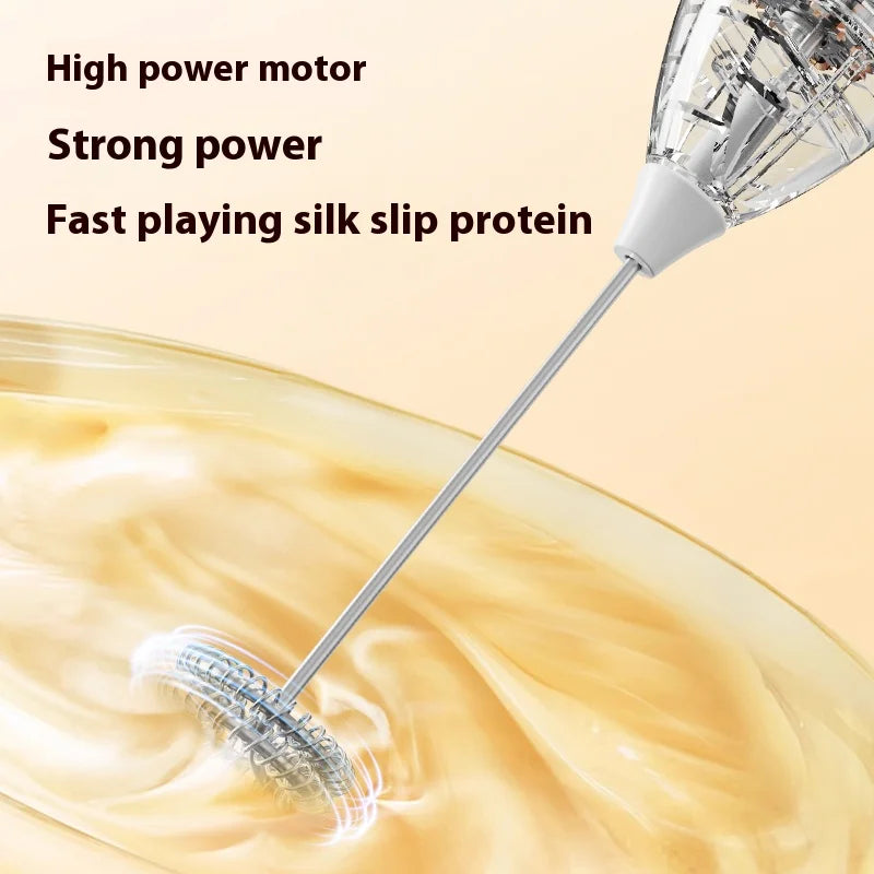 Electric Mini Egg Beater, Cream Coffee Whisk, Milk Frother, Handheld Frother, Used for Making Cakes and Pastries