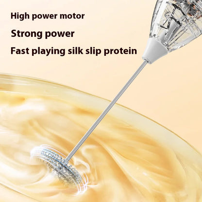 Electric Mini Egg Beater, Cream Coffee Whisk, Milk Frother, Handheld Frother, Used for Making Cakes and Pastries