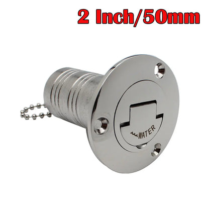 AD New Stainless Steel 316 Deck Filler GAS DIESEL FUEL WASTE WATER 38mm 50mm Mirror Polish Marine Boat Hardware Deck Filler Cap