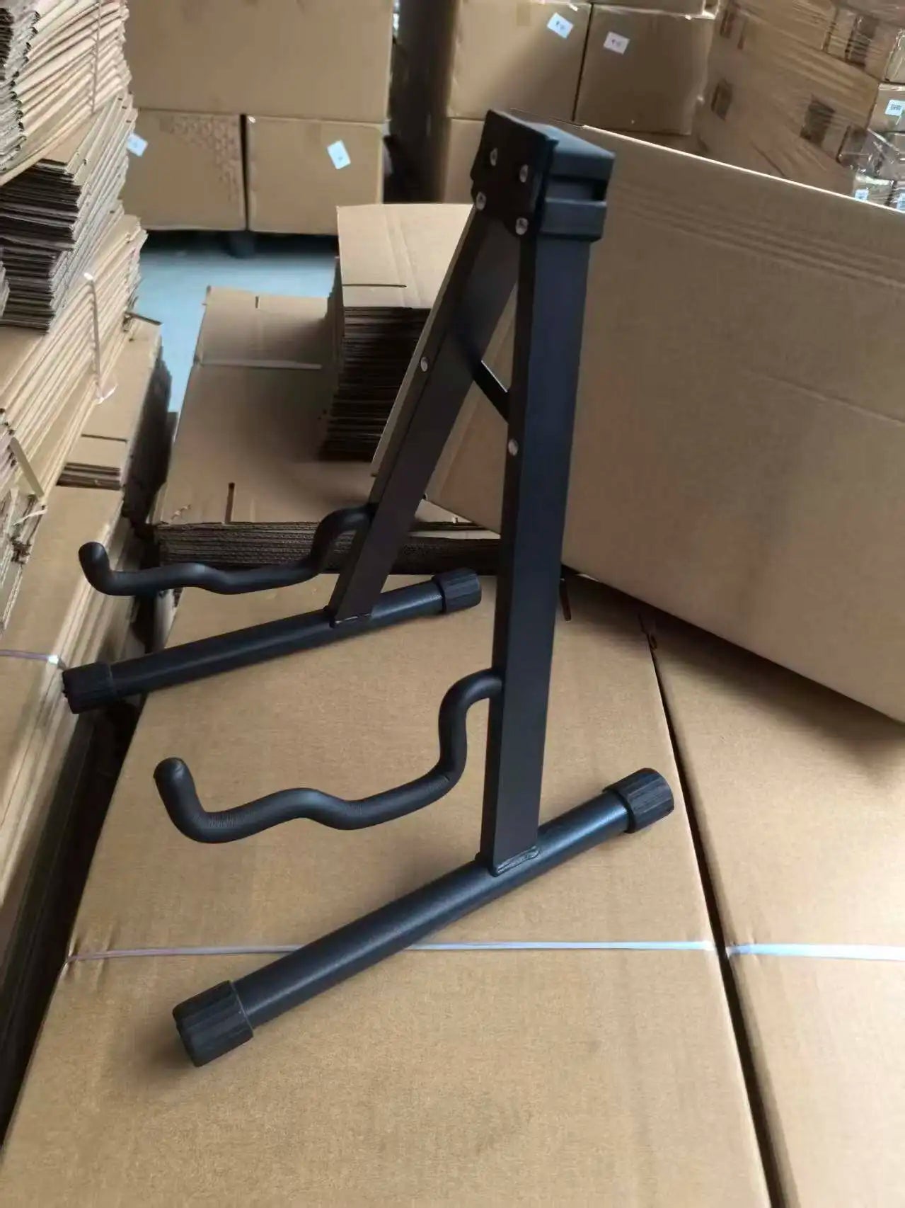 A-Frame Metal Guitar Stand Foldable Floor Stand for Acoustic Electric Guitar Bass, Stable Portable Music Instrument Holder