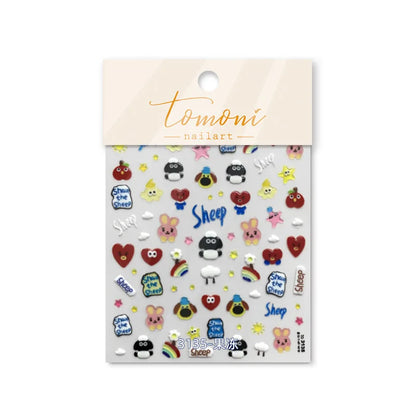 Line Flower Powder Blusher Love Heart High Quality Jelly Series Adhesive Nail Sticker Nail Art Decoration Decals Design T-2830