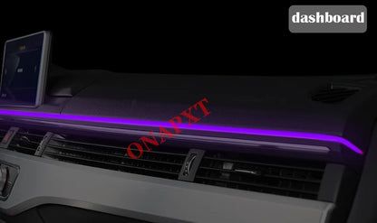 LED For Audi A4 S4 A5 S5 B9 2016-2023 Center Console Dashboard Ambient Light Strip Decorative Cover Lift Tweeter Speaker Lamp
