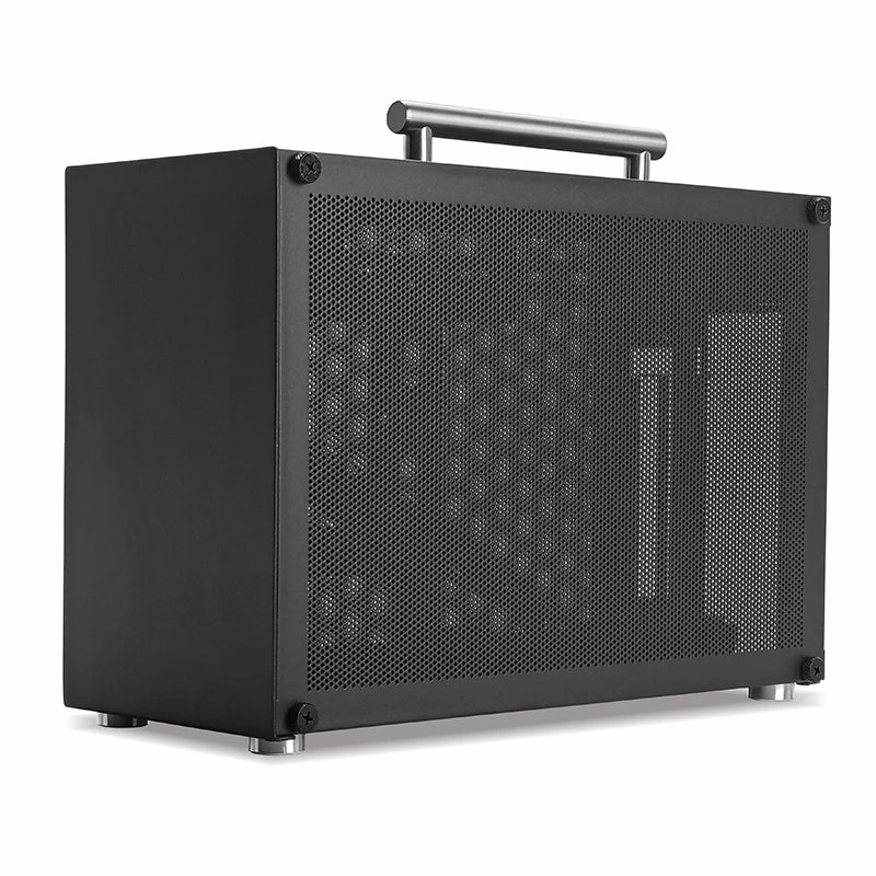 METALFISH T60 Mini ITX Black Case 9L Gaming Computer Chassis Compact transparent PC Support SFX PSU/300mm GPU