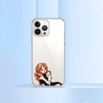 Cute Anime N-Nami Phone Case For IPhone 17 16 15 12 11 Pro Max 14 Plus 13 Mini Clear Cover Soft Funda