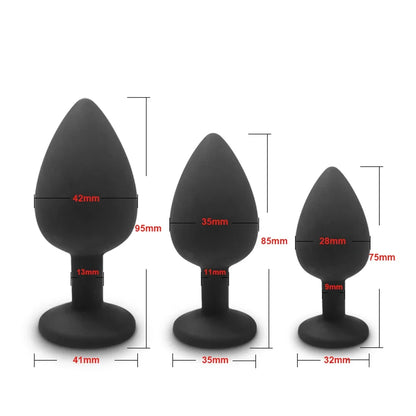 S/M/L Soft Silicone Anal Plug Mini Erotic Butt Plug Sex Toy for Anal Toy Beginner Men Women Gay Couples Prostate Stimulator