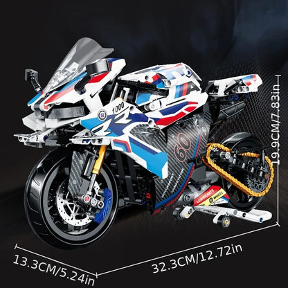 1:8 Motorcycle Building Blocks Set Super Motorbike Model Kit Technical Racing  Assembled Toys Gifts 