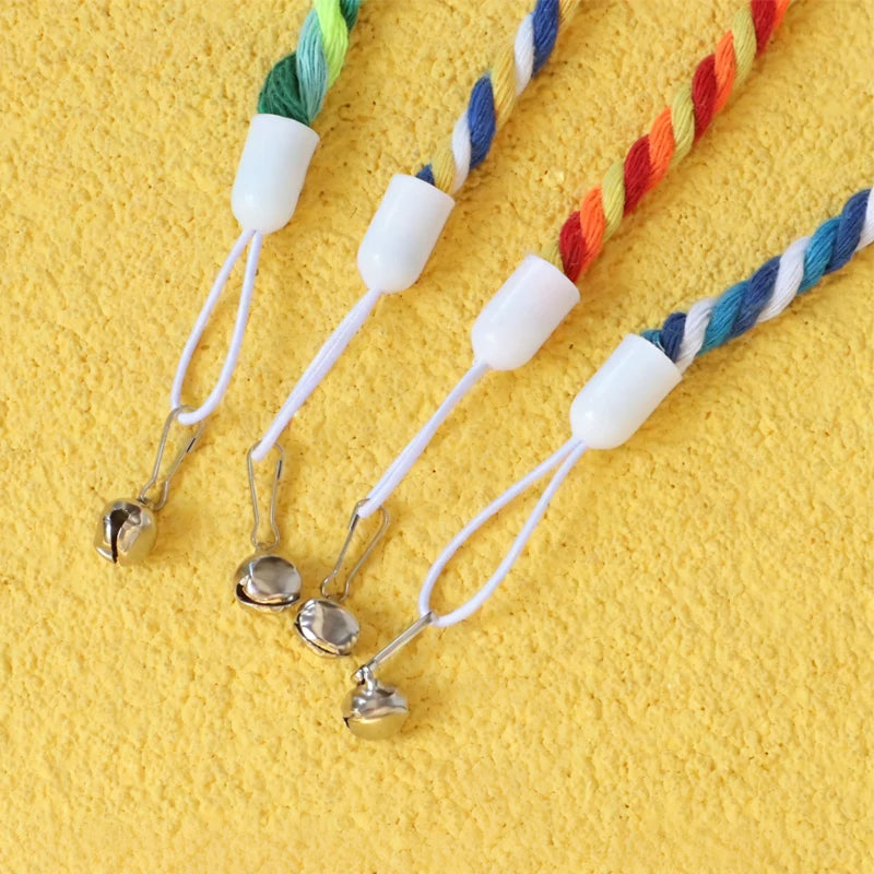 4PCS Cat Wand Toy Replacement Heads Colorful Cotton Ropes for Cat Stick Teaser Wand Interactive Cat Toy