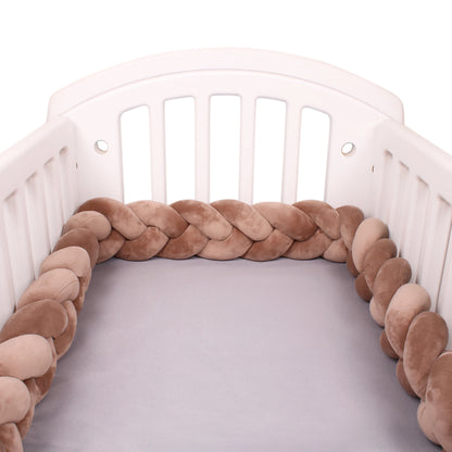 1-4M Baby Bumper Bed Braid Knot Pillow Cushion Bumper for Infant Crib Protector Cot Bumper Room Decor Crib Bedding Braid Set
