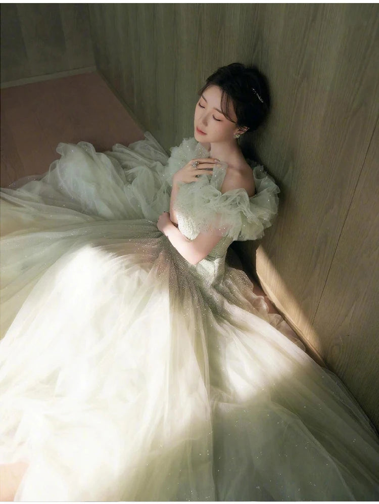Ele een Evening Gown for Women High-End Luxury Fairy T Performance Host Dr Korean Sle Floral Mid-Waist Slim Fit