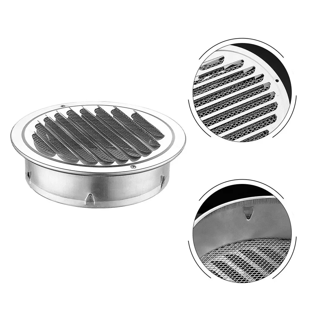 70-300mm Round Stainless Steel Vent Grille Exterior Wall Duct Ventilation Tool Hood Exterior Wall Duct Ventilation Tools