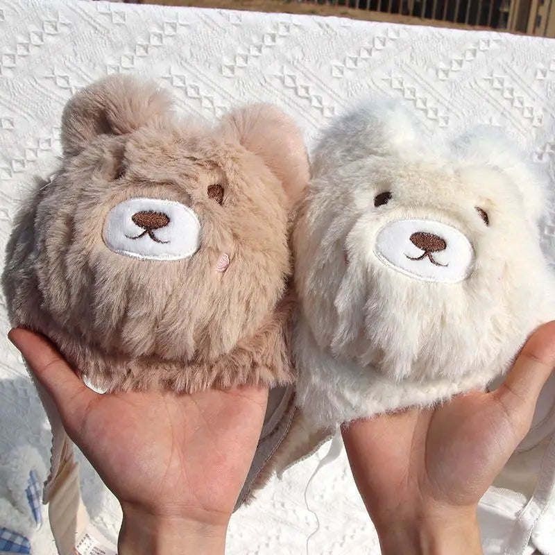 Soft and Cute Bear Japanese-style Lingerie for Women, Autumn and Winter Cartoon Plush Comfortable and Adorable Girl Bra
