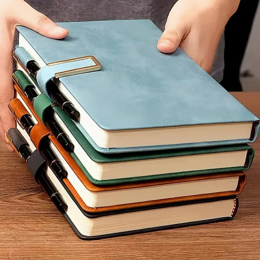 Personalized Vintage A5 Leather Notebook Soft Cover Ideal for Business Meetings College Life Journal Writing