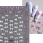 2Sheets French Gradient Line Nail Art Stickers 3D Self-Adhesive White+Black Slider Design Stencil Manicure Guides DIY Nail Decor
