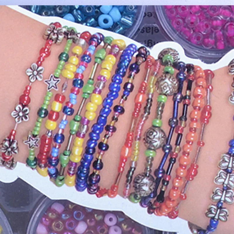 DIY Bracelet Making Kit Jewellery Making Kit Arts for Kids Friendship Craft Kit for 5-12 Years Old Kid Girls Toys Christmas Gift