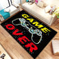Game Video Gaming Pattern Black Area Rugs Gamer Game Controller Kids Teens Boys Playroom Carpet Bedroom Living Room Floor Mat