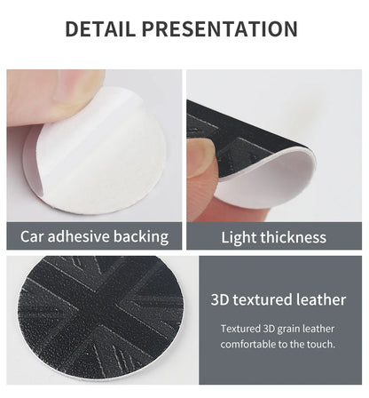 Central Control Volume Multimedia Button Knob Sticker for MINI Cooper F55 F56 F57 F60 Countryman Leather Car Interior Styling