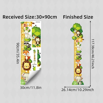 Cute Forest Animals Wall Stickers for Kids Rooms Children Boys Girls Baby Room Decoration Nursery Wallpaper Vinyl Elephant Lion