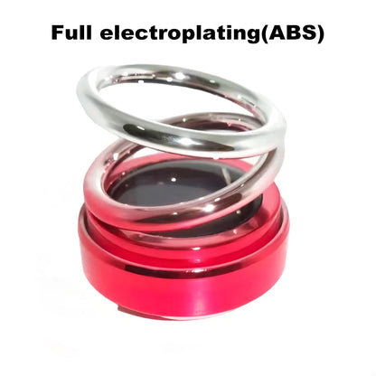 Solar Auto Aromatherapy Rotating Car Air Fresheners Car Decorations Aroma Double Ring Vehicle Diffuser Car Accessories Interior