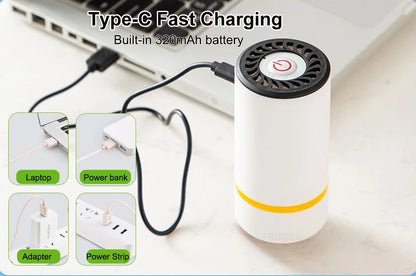 Electric Air Pump Vacuum Sealer Pump Rechargeable Automatic Sealing Machine with Reusable Vacuum Sealer Bags Food Packaging Bag