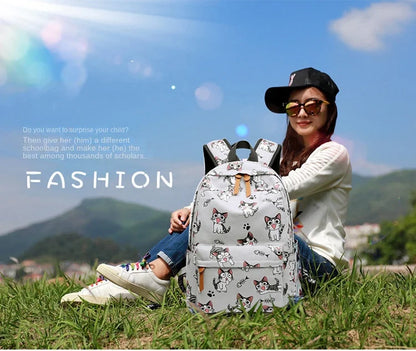 Cute Cat School Bags For Teenage Girls Students Backpack Waterproof Book Bag Travel College Laptop Backpack