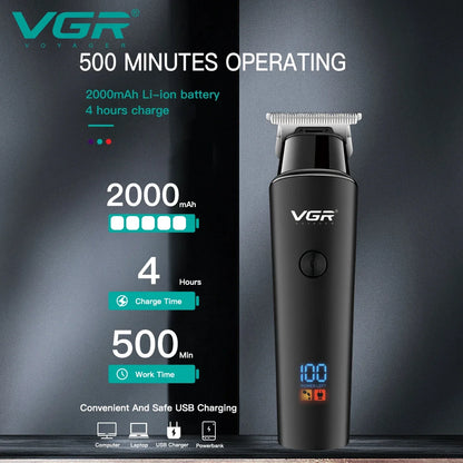 VGR Hair Cutting Electric Hair Clipper Beard Hair Trimmer Haircut Machine Professional Cordless Barber Trimmer for Men V-937