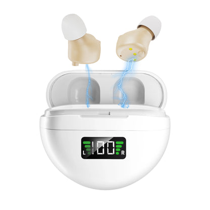 CIC Invisible Digital Hearing Aid, Rechargeable Hearing Amplifiers with Noise Canceling Invisible Amplifier