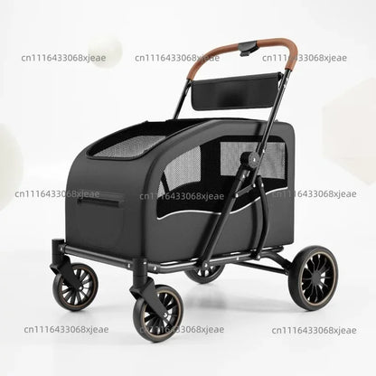 Medium and large dog multi-function pet cart travel cart portable foldable