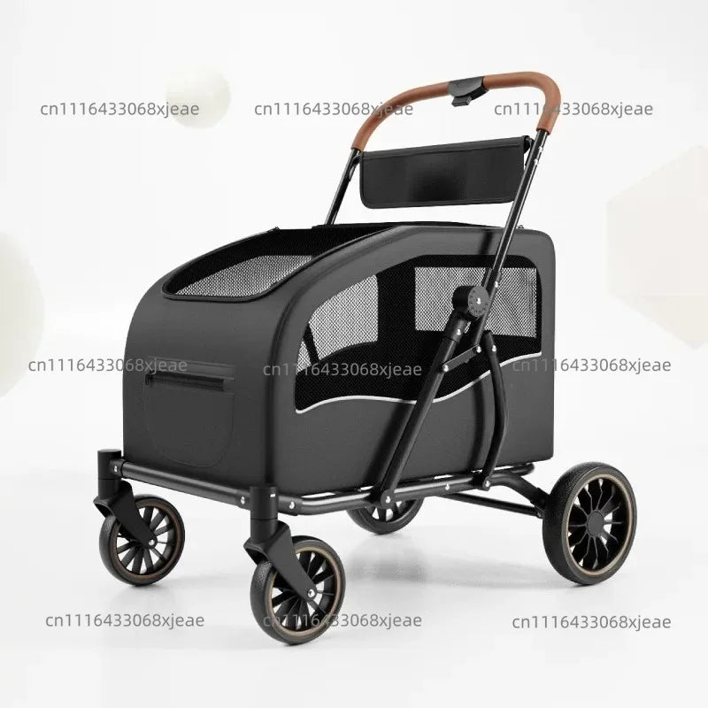 Medium and large dog multi-function pet cart travel cart portable foldable